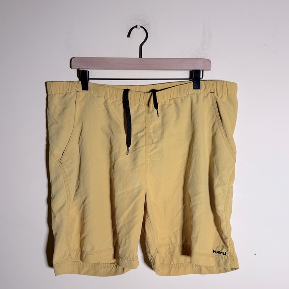 Kavu Other - KAVU men’s mustard drawstring swim trunks L